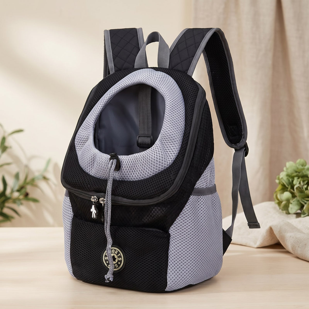Pet Carrier Bag on a warm neutral background