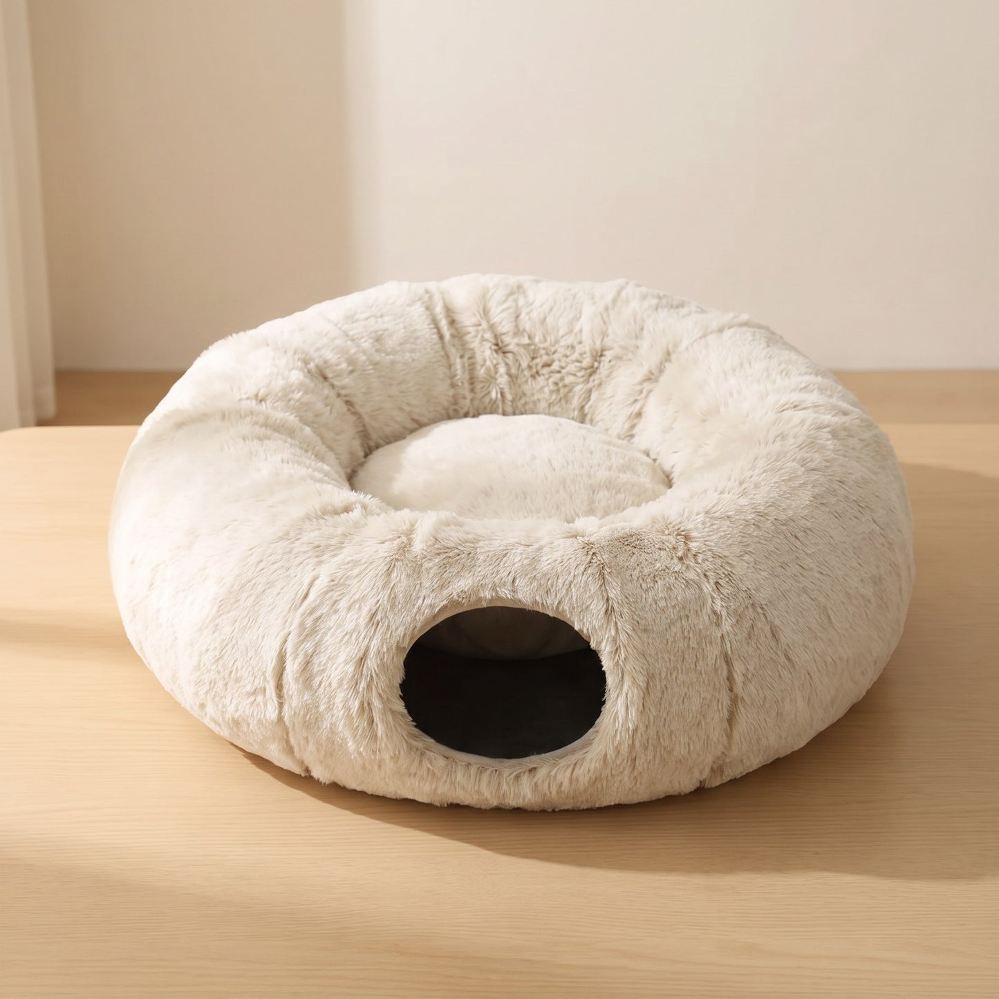 2 In 1 Round Cat Tunnel Bed — Whisker & Moss